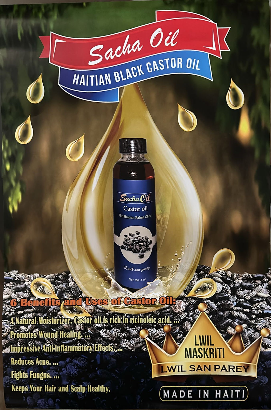 Sacha Oil - Castor Oil - 4oz