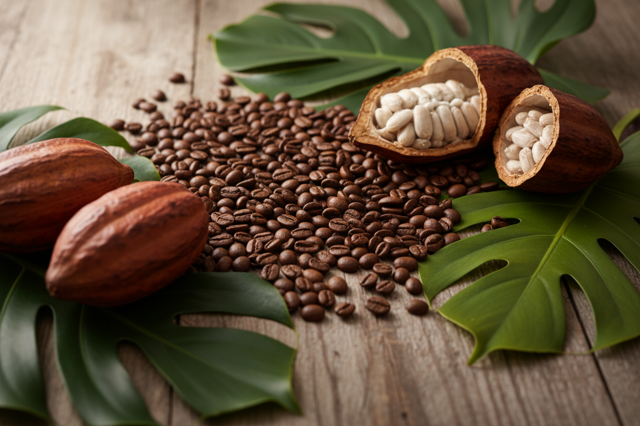 Coffee and Cacao Background
