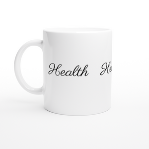 White 11oz Ceramic Mug - Health